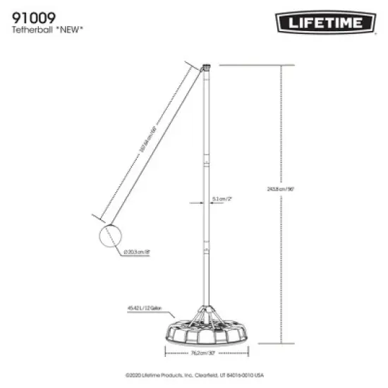 Lifetime Portable Tetherball System (91009) image {9}