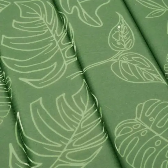 vidaXL Sun Lounger Cushion - Durable Oxford Fabric - Water-Resistant and Lightweight with Leaf Pattern Design and Non-Slip Features - Green image {7}