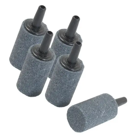 Unique Bargains Aquarium Cylinder Shaped Air Diffuser Bubble Stone Gray 0.59" Dia 5 Pcs image {2}