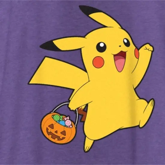 Women's Pokemon Halloween Trick-or-Treating Pikachu Racerback Tank Top image {1}