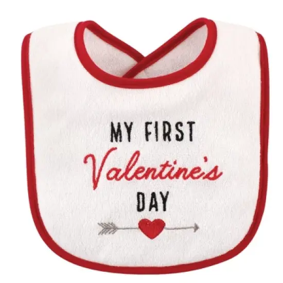 Hudson Baby Infant Cotton Terry Drooler Bibs with Fiber Filling 10pk, Holiday Birthday, One Size image {4}