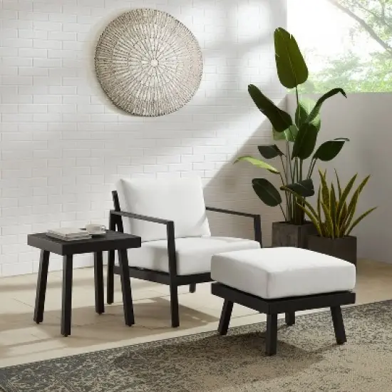 Linon Lark Aluminum Ottoman 
 image {6}