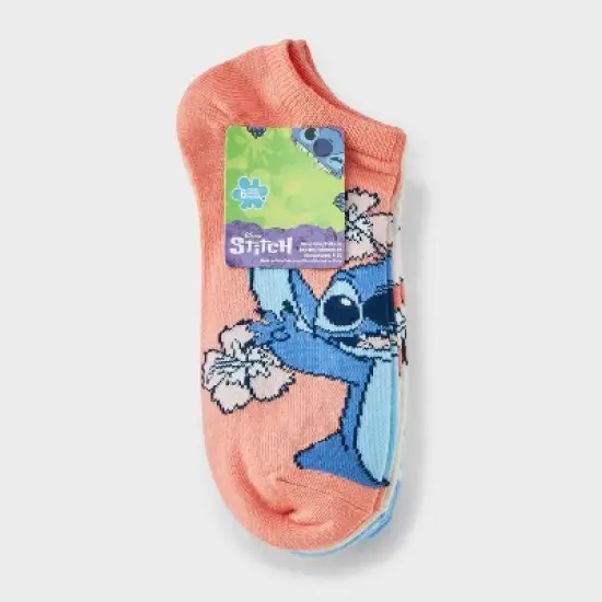Women's Lilo & Stitch 6pk Low Cut Socks - Assorted Color 4-10: Polyester Spandex Blend, Knit Fabric, Machine Washable image {1}