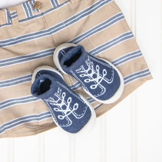 Komuello Toddler First Walk Sock Shoes - Sneaker Denim image {8}