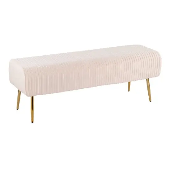 51" Marla Glam Pleated Bench - LumiSource image {6}