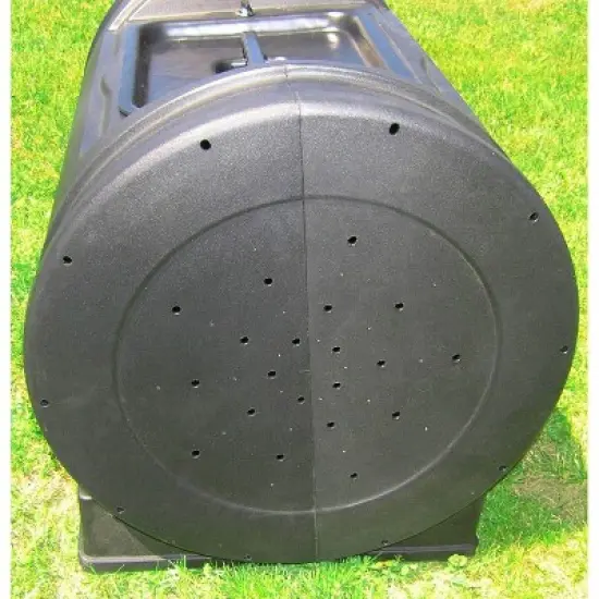 Good Ideas Compost Wizard Jr 7 Cubic Feet Outdoor Home Garden Compost Bucket Storage Container with Carrying Handles, Black image {3}