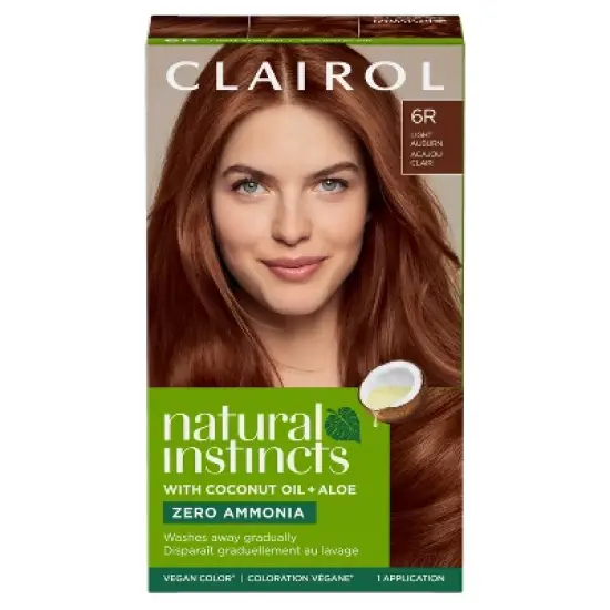 Natural Instincts Clairol Demi-Permanent Hair Color Dye Cream Kit - 6R Light Auburn, Spiced Tea image {8}