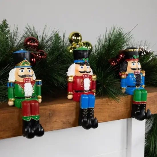 Northlight Nutcracker Christmas Stocking Holders - 5" - Set of 3 image {2}