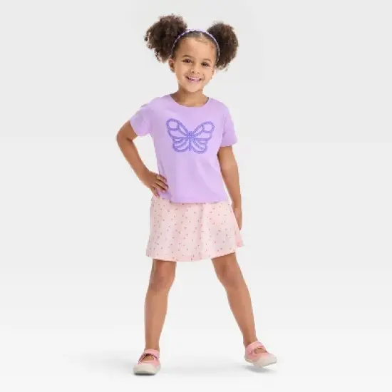 Toddler Girls' Butterfly Graphic T-Shirt - Cat & Jack&trade; Lilac Purple image {3}