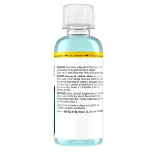 Listerine Coolmint Zero Alcohol Mouthwash, Trial size - Trial Size - 3.2oz image {1}