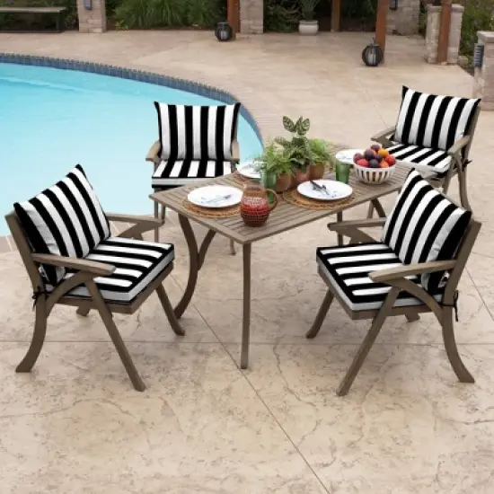 Arden 24"x17" Outdoor Dining Chair Cushion Set image {3}