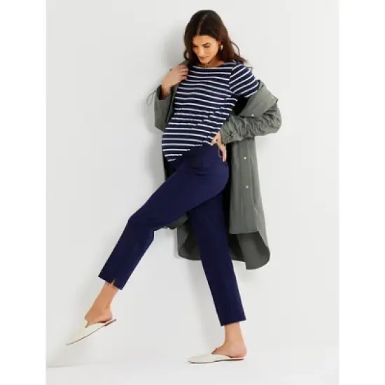 Curie Side Panel Slim Ankle Maternity Pant | A Pea in the Pod image {5}
