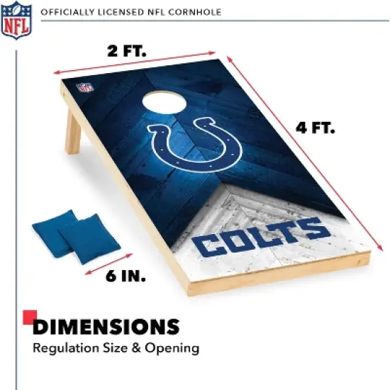 NFL Indianapolis Colts 2'x4' Wood Cornhole Set image {5}