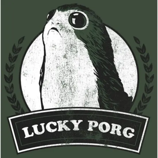 Junior's Star Wars The Last Jedi St. Patrick's Day Lucky Porg Festival Muscle Tee image {1}