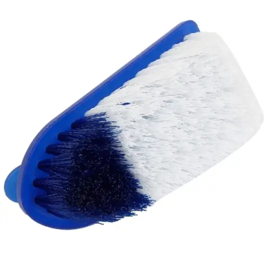 Unique Bargains Plastic Clothes Shoes Bristle Scrub Brush Clean Tool White Dark Blue image {1}