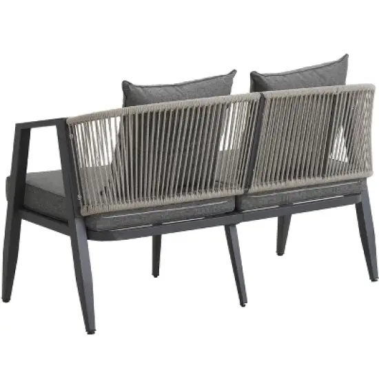 FIONECA U_STYLE Durable Outdoor Seating Set with Gray Cushions &uml;C Comfortable Patio Furniture for Garden, Lawn, and Poolside image {10}
