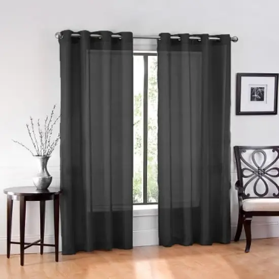 GoodGram Ultra Luxurious Elegant Sheer Grommet Single Curtain Panel image {19}