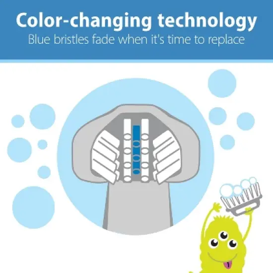 Dr. Brown's Tooth Scrubber Triple Sided Training Toddler Toothbrush - Green image {3}