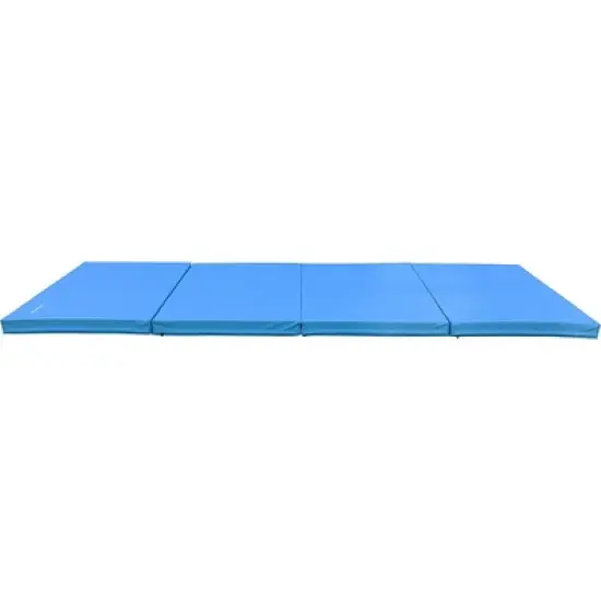 BalanceFrom Fitness 10' x 4' All-Purpose Folding Vinyl 4-Panel Gymnastics Gym Exercise Mat for Yoga, Aerobics, Pilates, and Martial Arts, Blue image {3}