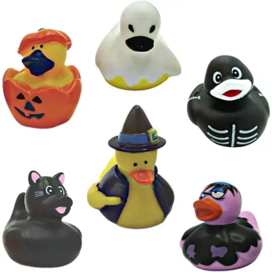 4E's Novelty Halloween Rubber Ducks Bulk 24 Pack, 6 Designs, 2.5" Duck Toys for Jeep Ducking, Trick or Treat, Party Favors, Goodie Bags image {8}