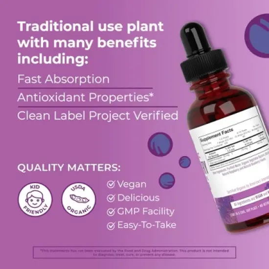 MaryRuth's Elderberry Drops, Blueberry Raspberry, Org, 1 oz image {6}