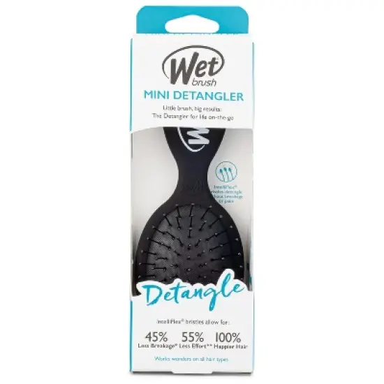 Wet Brush Mini Detangler Hair Brush - Matte Black image {3}