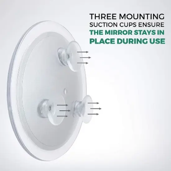 DB Tech Small 10" Suction Cup 8X Magnifying Makeup Mirror W/Tweezers image {2}