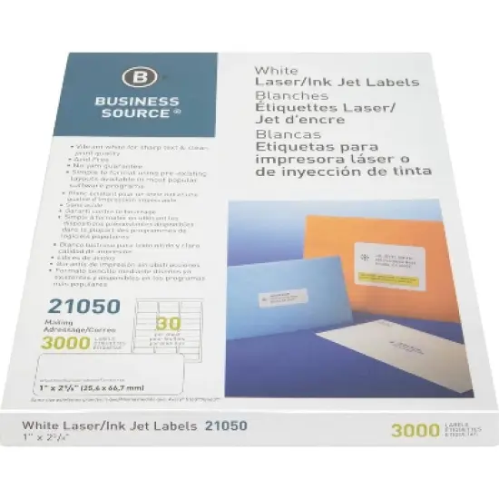 Business Source Bright White Premium Quality Address Labels image {3}