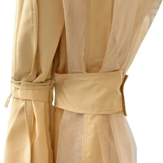 Whisen 10x12 Outdoor Gazebo Tent with Double Roofs, Patio Gazebo with Mosquito Netting and Privacy Screens image {9}