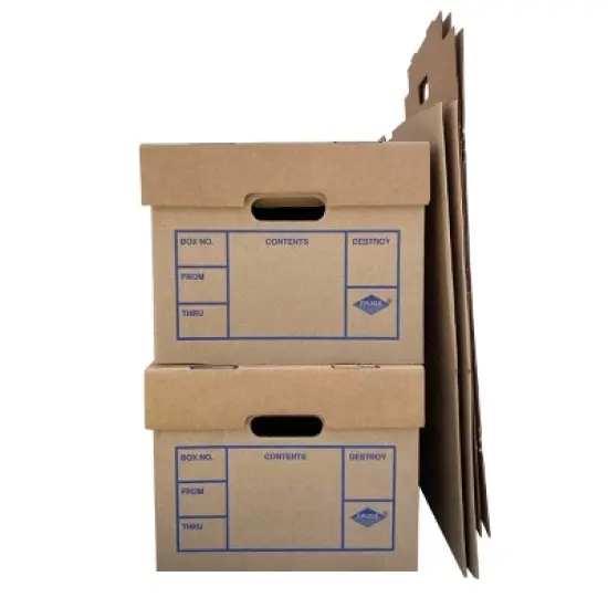 UBMOVE File Moving Boxes 200# Strength, Small, 15" x 12" x 10", 4 Pack image {2}