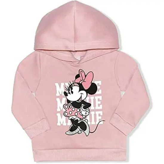Disney Girl's 2-Pack Minnie Mouse Pullover Hoodie and Patterned Legging Pant Set Variety for Toddler image {1}