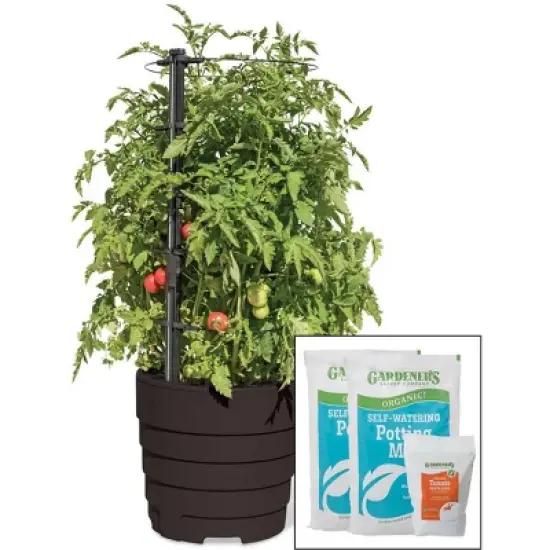Gardeners Supply Company Victory Plant Pot With Self Watering Insert Growth Success Kit | All-in-One Tomato Cucumber, Pepper Planter Garden Grow Kit image {1}