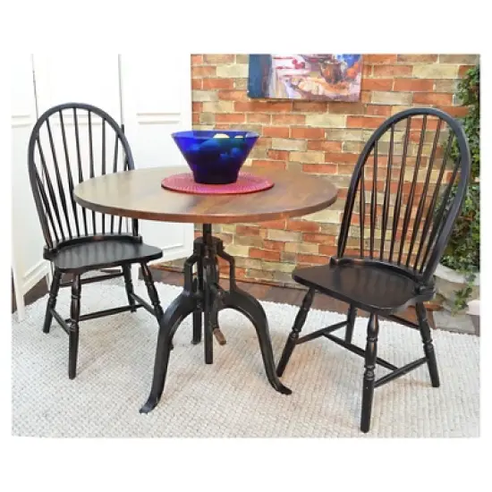 Reed Adjustable Crank Dining Table Chestnut/Black - Carolina Chair & Table image {1}