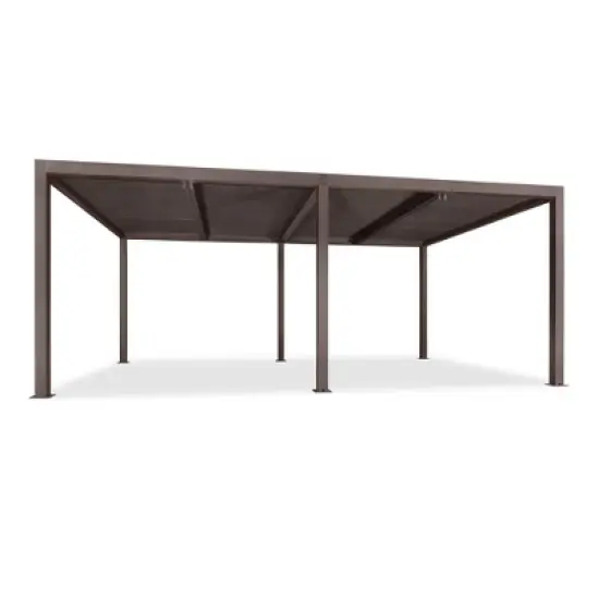 PURPLE LEAF Outdoor Louvered Pergola Sun Shade Outside Canopy with Aluminum Roof for Pool Hot Tub Backyard Garden Pavilion Patio Hardtop Gazebo image {15}