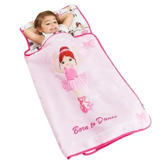 Everyday Kids Toddler Nap Mat &ndash;Born to Dance &ndash; Soft Microfiber, Rollup with Handle & Pillow, for Preschool, Daycare, or Travel -Ages 2-6 years image {6}