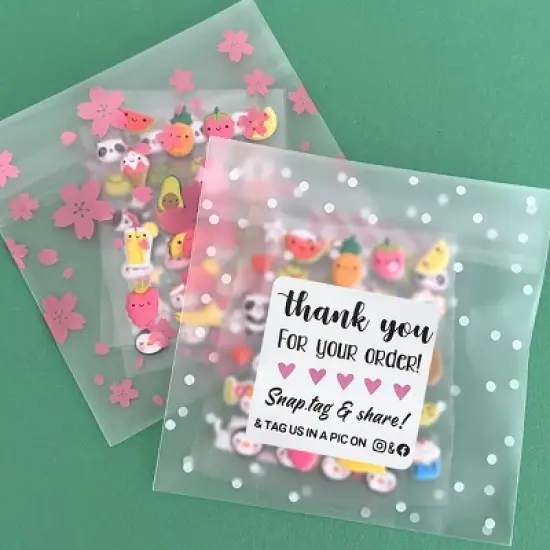 Wrapables Snap Tag & Share Small Business Thank You Stickers Roll, Sealing Stickers and Labels for Boxes, Envelopes, Bags and Packages (500pcs) image {4}