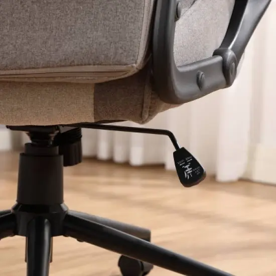 Swivel Dorm Gaming Chair Gray - Room Essentials&trade;: Upholstered Computer Desk Chair, Adjustable, Fixed Arms image {10}