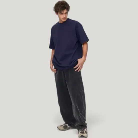 Anna-Kaci Active Men's Wide Leg Relaxed Fit Pants with Classic Five-Pocket Design image {5}