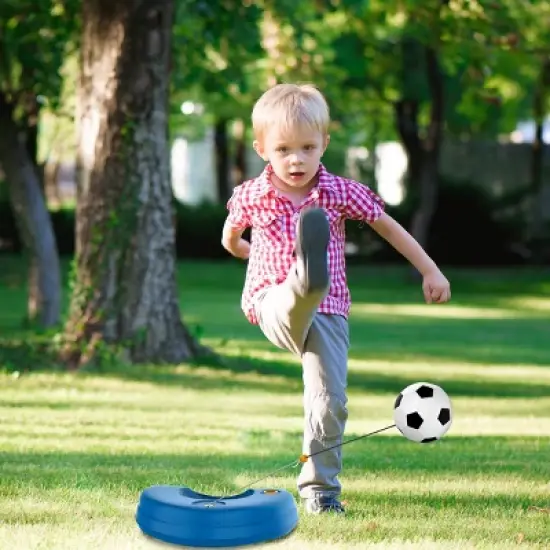 Toy Time Soccer Rebounder- Reflex Training Set with Fillable Weighted Base and Ball with Adjustable String Attached image {5}