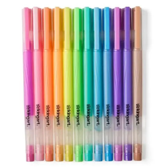 KINGART Gel Pens 12 Pastel Colors image {10}