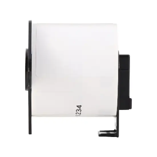 Brother DK-1234 Adhesive Name Badge Paper Labels 3-4/10" x 2-3/10" Black on White 260 Labels/Roll 3 image {3}