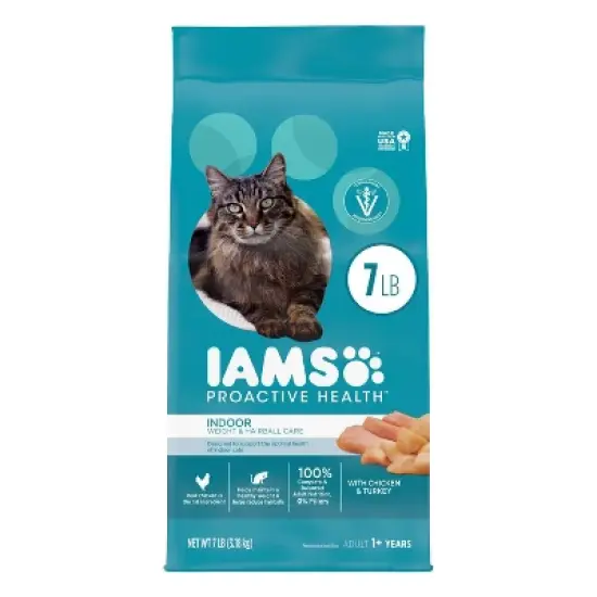 IAMS Proactive Health Indoor Weight & Hairball Care with Chicken & Turkey Adult Premium Dry Cat Food image {6}