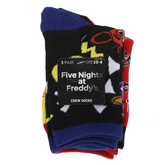 Five Nights At Freddy's Pizza Party Youth 3-Pair Crew Socks image {4}