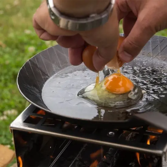 Petromax Wrought Iron Skillet, Long Handle Pan Conducts Heat Evenly, Indoor/Outdoor for Campfire or Home Kitchen, Stove to Table Serveware, 18" image {1}