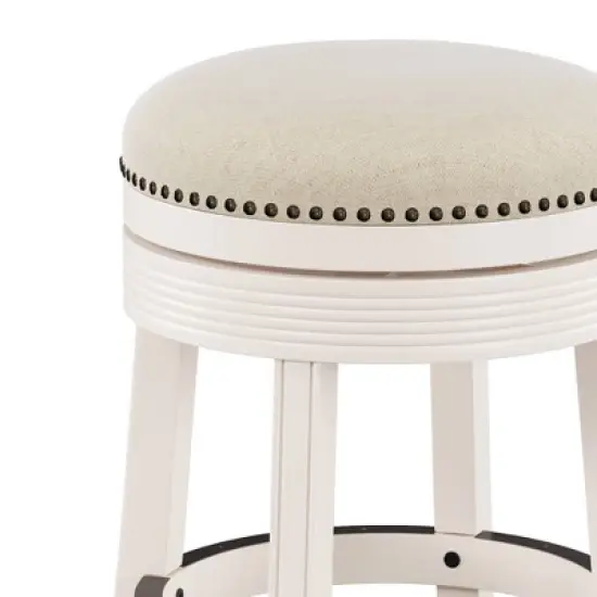 26" Saddle Backless Counter Height Barstool Rustic Gray/Taupe &ndash; Hillsdale Furniture image {7}