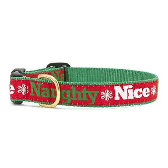 Up Country Naughty & Nice Dog Collar S (9-15&rdquo;); Narrow 5/8 inch width image {2}