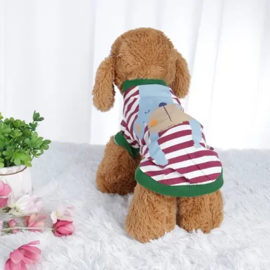 Unique Bargains Cute Monkey Pattern Cotton Pet Dog T-Shirt Small Size image {1}