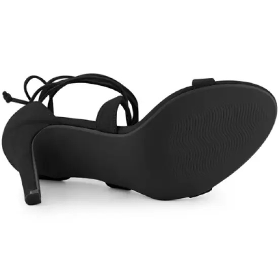 Perphy Stiletto High Heels Lace Up Sandals for Women image {4}