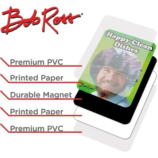 NMR Distribution Bob Ross Double Sided Dishwasher Magnet image {1}