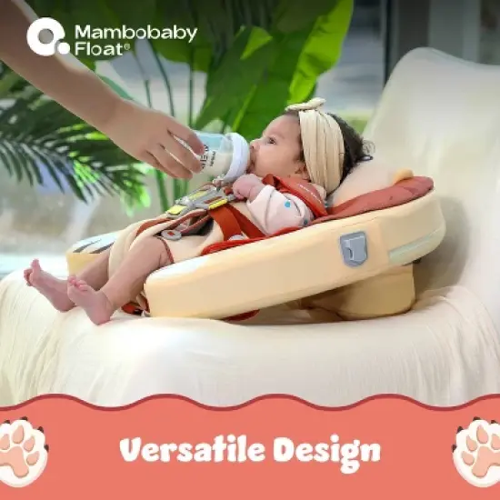 Mambobaby Innovative Explorer Baby Pool Float with Canopy and Carrier Novelty Float 2pk - Elephant Blue image {6}